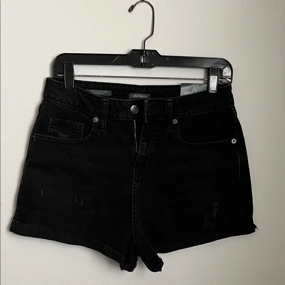 NWT Black High-Rise Denim Shorts Wild Fable size 6R - Picture 1 of 10